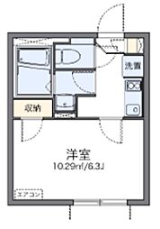 レオネクストクレール大井 1Kの間取図画像