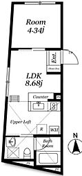 Aletta野方 1LDKの間取図画像