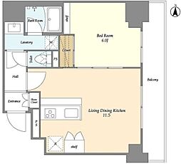 TSResidence北上野 1LDKの間取図画像