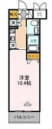 フェニックスレジデンス堺東 1Kの間取図画像