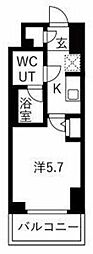 クラリッサ横浜シエル 1Kの間取図画像