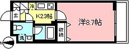 エフグランド 1Kの間取図画像