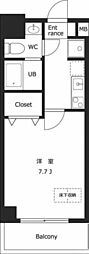 S-FORT戸田公園 1Kの間取図画像