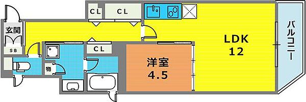 マグノリア・トアロード 504｜兵庫県神戸市中央区中山手通２丁目(賃貸マンション1LDK・5階・45.36㎡)の写真 その2