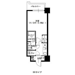 JR東海道・山陽本線 千里丘駅 徒歩5分の賃貸マンション 2階1Kの間取り