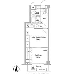 コンフォリア目黒長者丸 1LDKの間取図画像