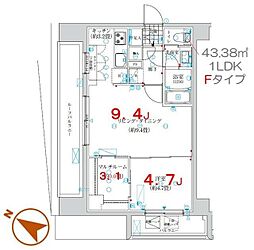 ＫＣＯＵＲＴ押上 5階1SLDKの間取り