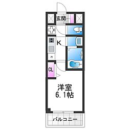 間取図画像 1K