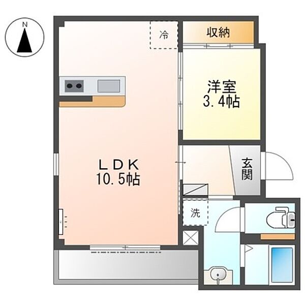 （仮称）松原市高見の里新築マンション ｜大阪府松原市高見の里３丁目(賃貸マンション1LDK・2階・35.67㎡)の写真 その2