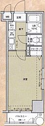 アクタス博多 1Kの間取図画像