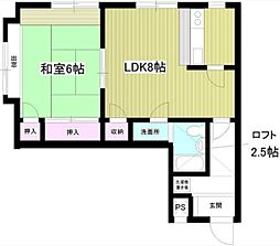 クレスト阿佐ヶ谷 1LDKの間取図画像