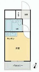 アムール豊玉 1Kの間取図画像