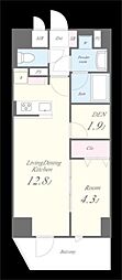 戸田市上戸田2丁目マンション 1SLDKの間取図画像