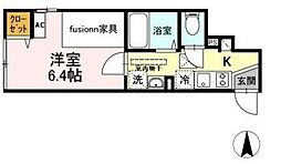 MIJAS Kameari-ESTE 1階1Kの間取り