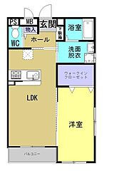 レガーロ 1LDKの間取図画像