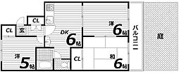 ビラ名谷A 3DKの間取図画像
