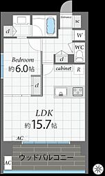 ナビールコート警固 1LDKの間取図画像