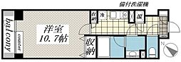 メゾン・ド・ヴィレ日本橋中洲 1Kの間取図画像