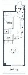 アンシャンテ21 1Kの間取図画像