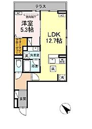 トワイライトステイツ 1LDKの間取図画像