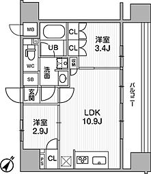 ニド巣鴨 2LDKの間取図画像