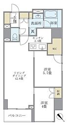 プランドール水天宮 2LDKの間取図画像