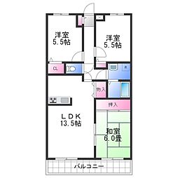 カルム長堀 3LDKの間取図画像