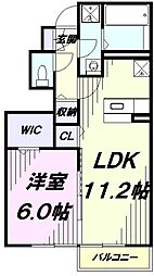 ミルキーコート 1LDKの間取図画像