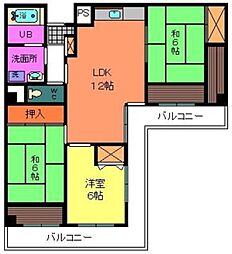 ロイヤルハイムKEN 3LDKの間取図画像