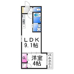 Faseciasalus 1LDKの間取図画像