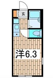 アニエス桜ケ丘 ワンルームの間取図画像