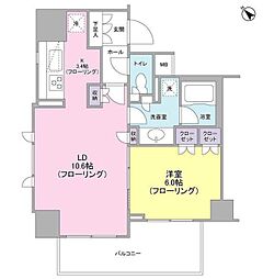 ルジェンテ高輪台 1LDKの間取図画像
