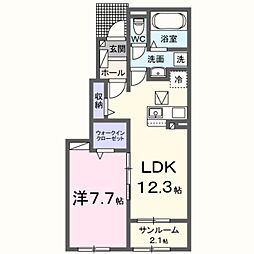 ラメールシエル 1LDKの間取図画像