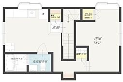 JUN 3階1DKの間取り