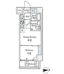 CREATIF練馬 1DKの間取図画像