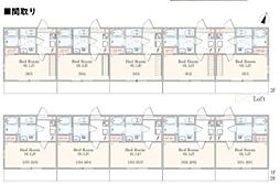 アザーレ・パッシオ新百合ヶ丘Ｂ 2階1Kの間取り