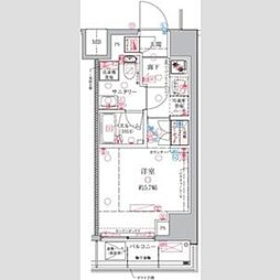 CREVISTA横浜関内 1Kの間取図画像