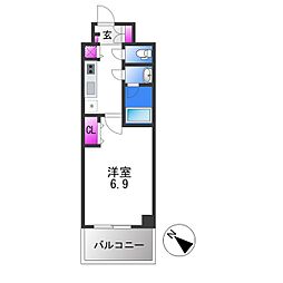 SOLTERRACEOSAKAEASTGATE 1Kの間取図画像