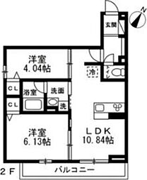 (仮)国立市谷保4丁目PJ 新築共同住宅A棟 2階/202
