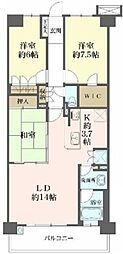 グランシティ湘南海岸II ガレリアプラージュ 5階3LDKの間取り