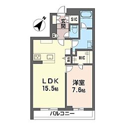ドッゴミーム 1LDKの間取図画像