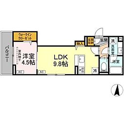 D-Kowari 1LDKの間取図画像