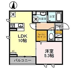 桜DKハイム 1LDKの間取図画像