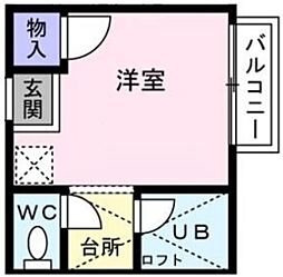 サンシャトー和光 ワンルームの間取図画像