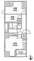 レジデンシャル町屋 2LDKの間取図画像