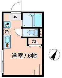 ヴィラコンフォート上大岡 ワンルームの間取図画像
