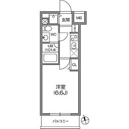 ガーラプレイス八幡山壱番館 1Kの間取図画像