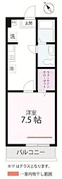 QUIET CRAB HOUSE 片倉町(仮) 1Kの間取図画像