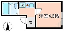 ソフィスター亀有 1Kの間取図画像
