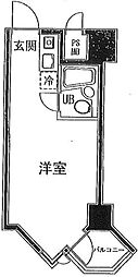 東京ベイビュウ ワンルームの間取図画像